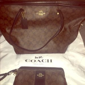 Coach purse and full wallet